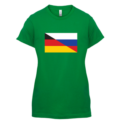 Half German Half Russian Flag T Shirt