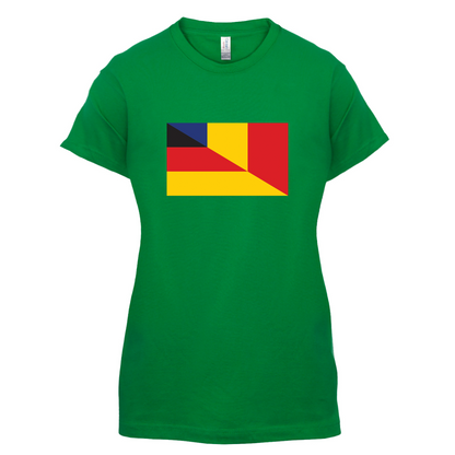 Half German Half Romanian Flag T Shirt