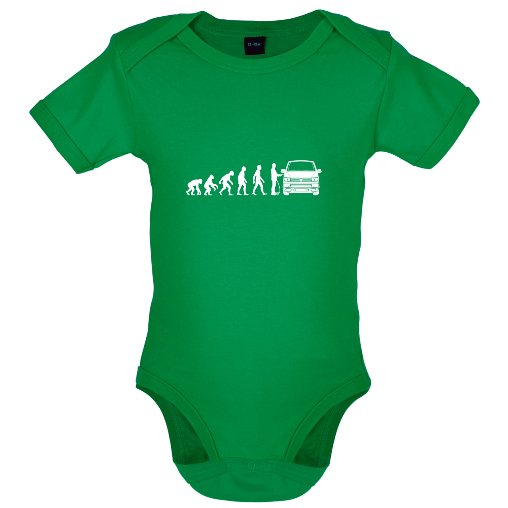 Evolution Of Man T5 Campervan Baby T Shirt