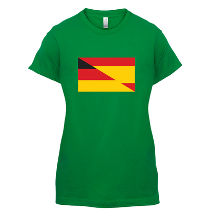 Half German Half Spanish Flag T Shirt