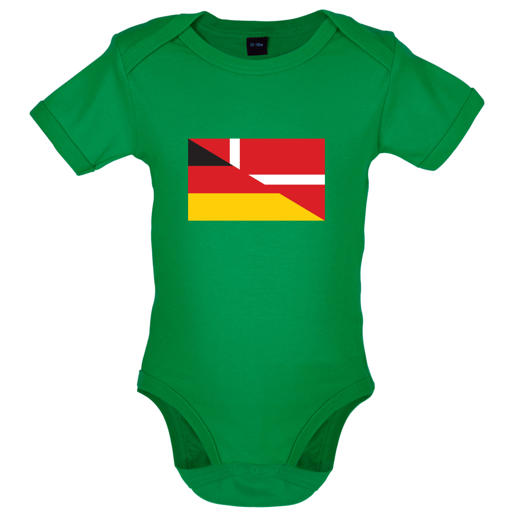 Half German Half Danish Flag Baby T Shirt