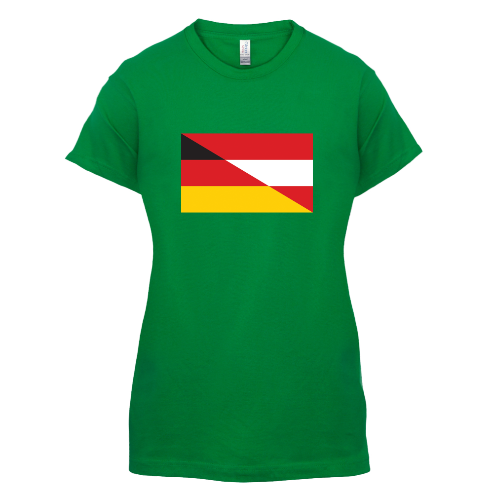 Half German Half Austrian Flag T Shirt