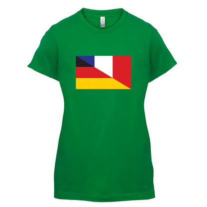 Half German Half French Flag T Shirt