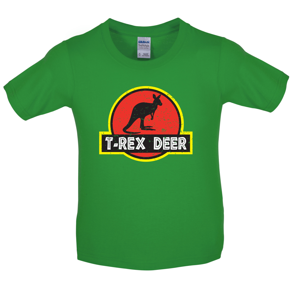 T-Rex Deer Kids T Shirt