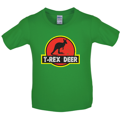 T-Rex Deer Kids T Shirt