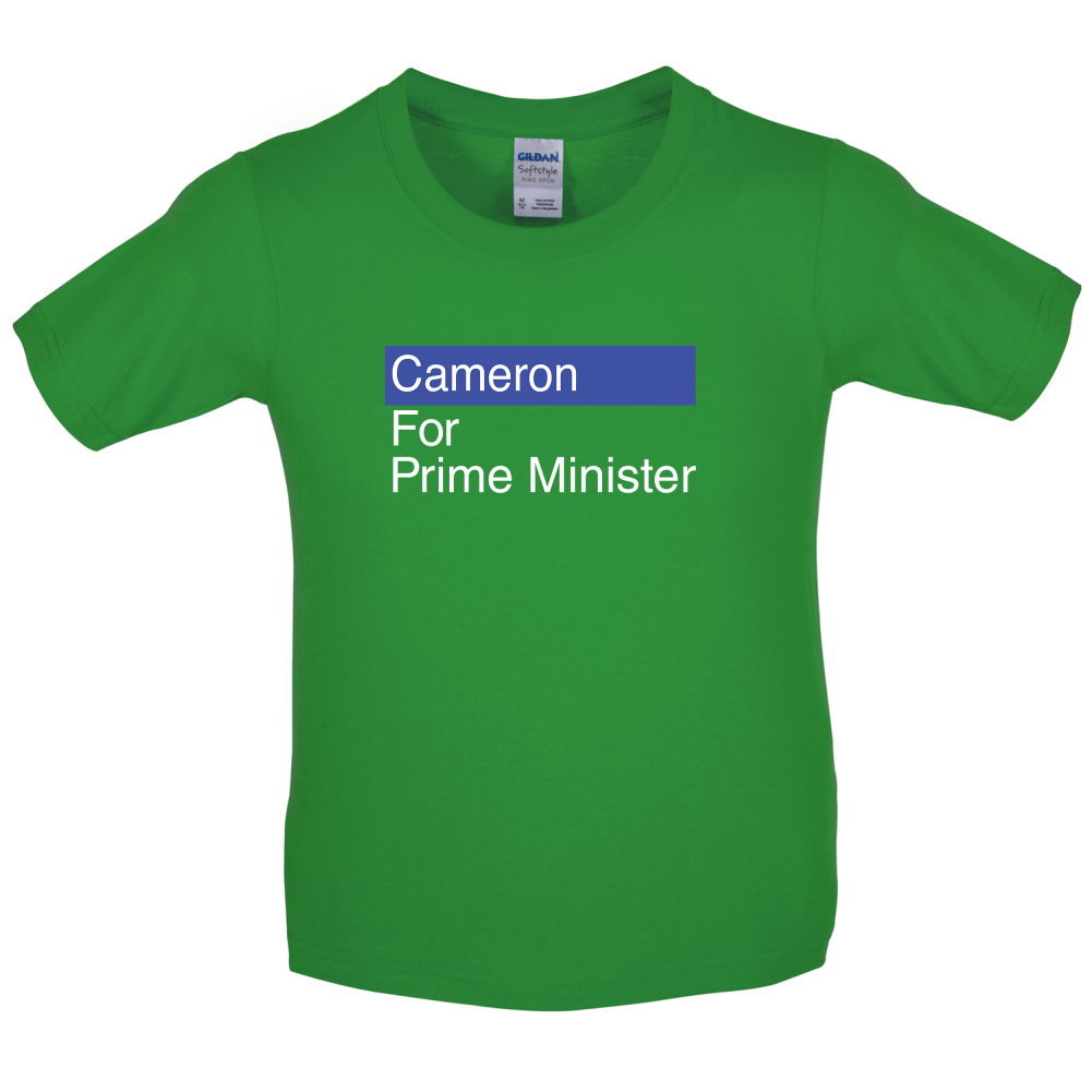 Cameron for Prime Minister Kids T Shirt