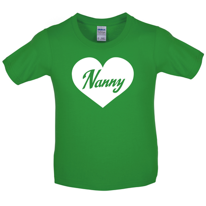 Heart Nanny Kids T Shirt