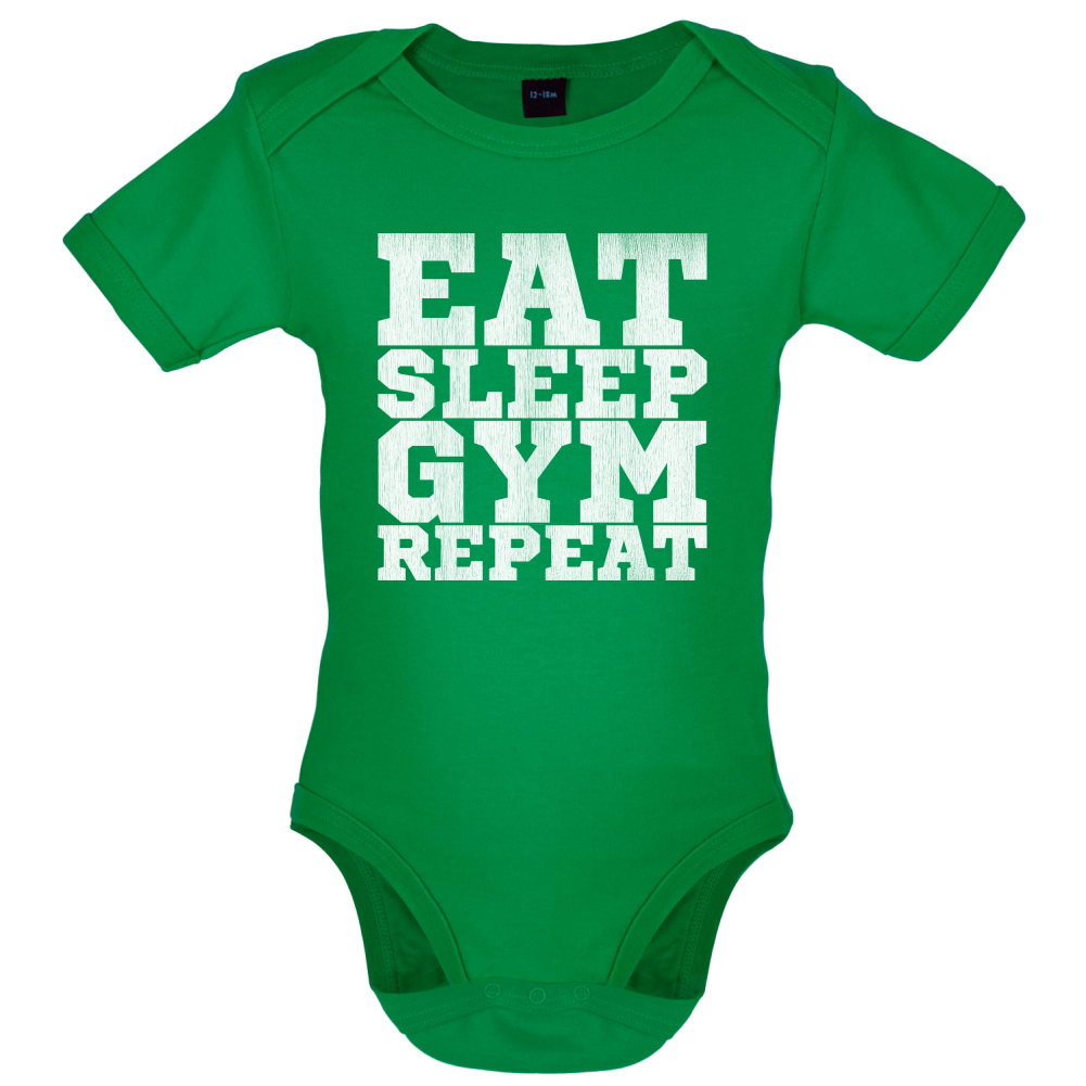 Eat Sleep Gym REPEAT Baby T Shirt