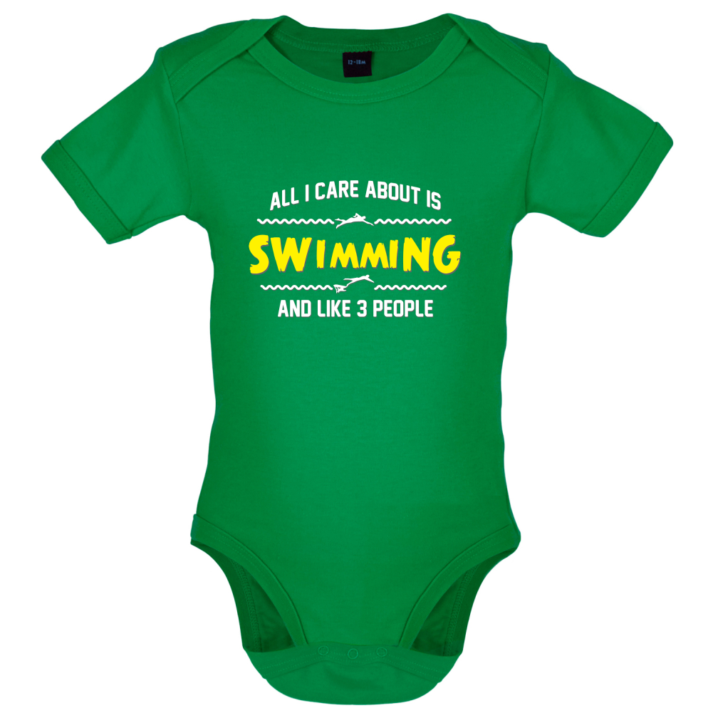 All I Care About Is Swimming Baby T Shirt
