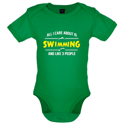 All I Care About Is Swimming Baby T Shirt