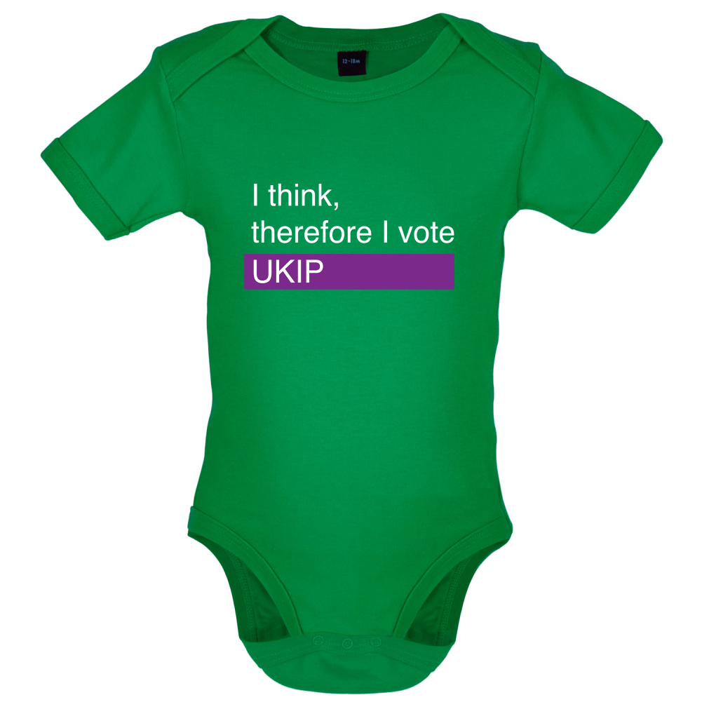 I think, therefore I vote UKIP Baby T Shirt