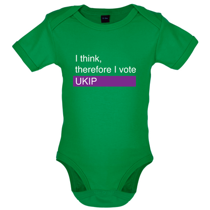 I think, therefore I vote UKIP Baby T Shirt