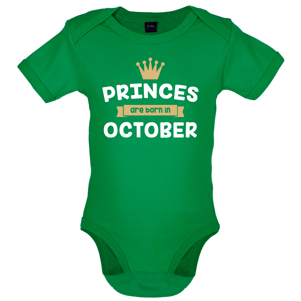 Princes Are Born In October Baby T Shirt