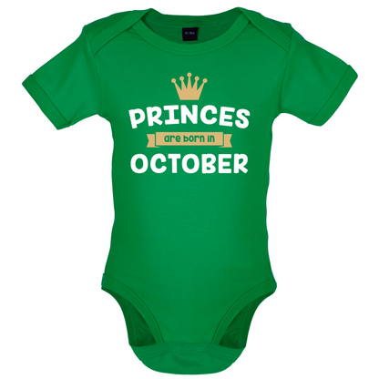Princes Are Born In October Baby T Shirt