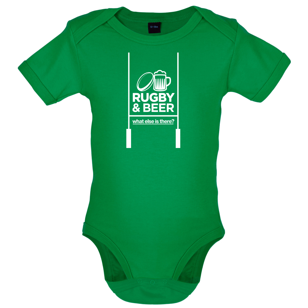 Rugby And Beer Baby T Shirt