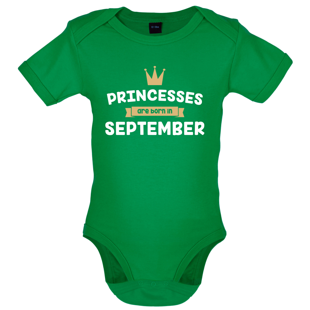 Princesses Are Born In September Baby T Shirt