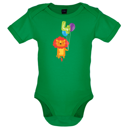 4th Birthday Lion Baby T Shirt