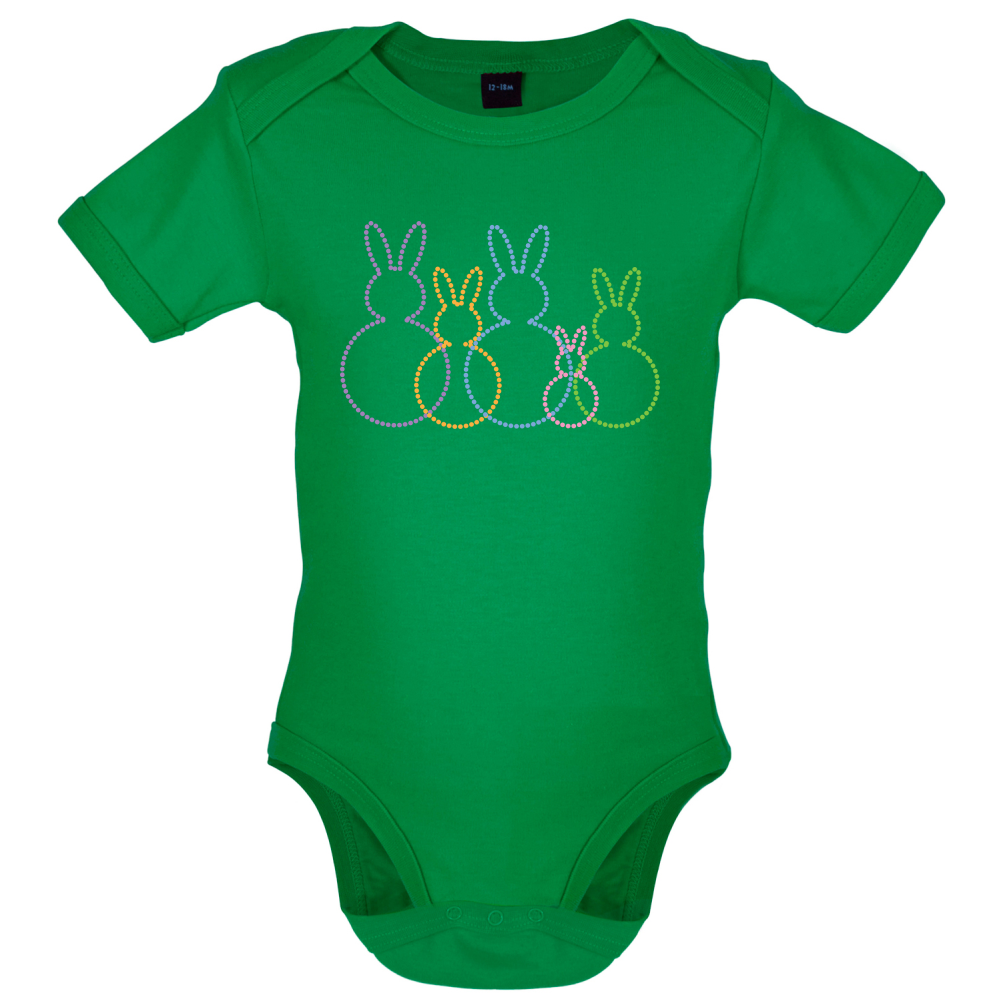 Bunny Family Outline Baby T Shirt
