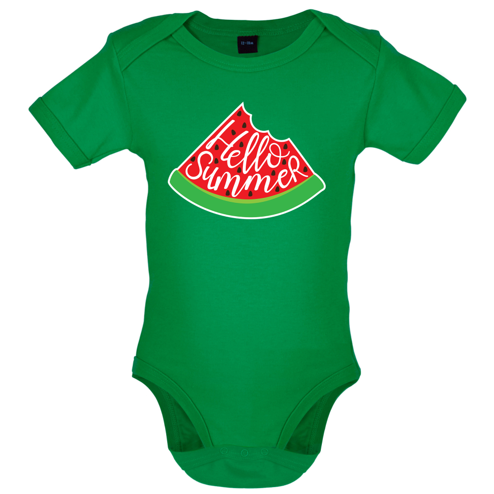 Hello Summer Watermelon Baby T Shirt