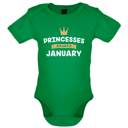 Princesses Are Born In January Baby T Shirt