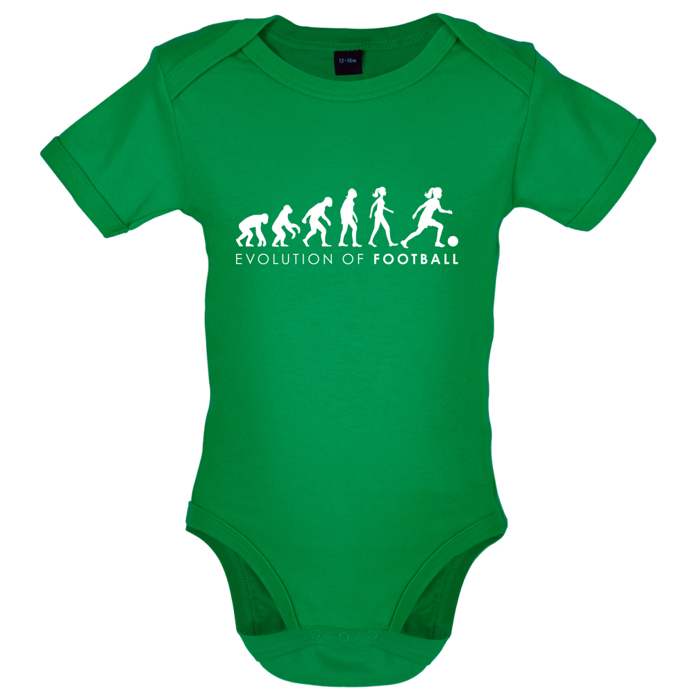 Evolution Of Woman Football Baby T Shirt