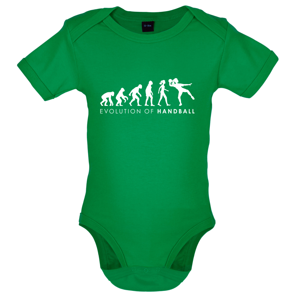 Evolution Of Woman Handball Baby T Shirt