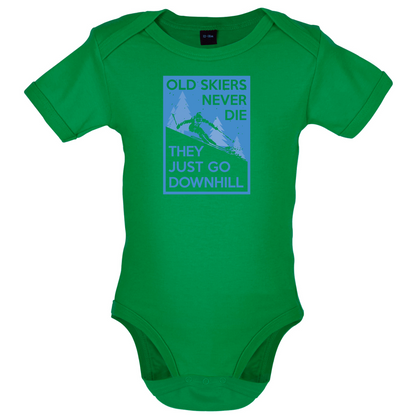 Skiers Go Downhill Baby T Shirt
