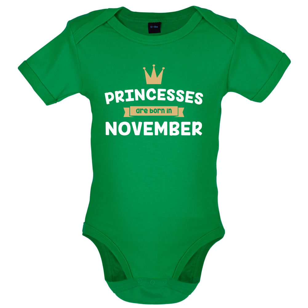 Princesses Are Born In November Baby T Shirt