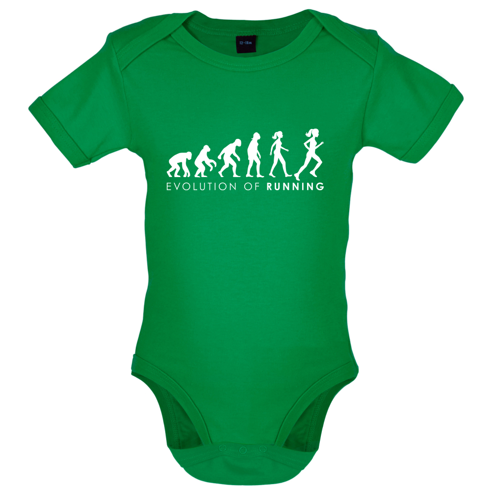 Evolution Of Woman Running Baby T Shirt