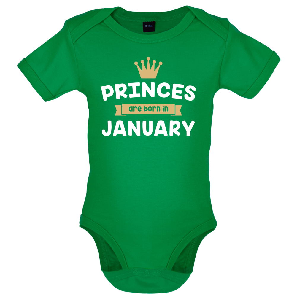 Princes Are Born In January Baby T Shirt