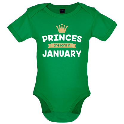 Princes Are Born In January Baby T Shirt