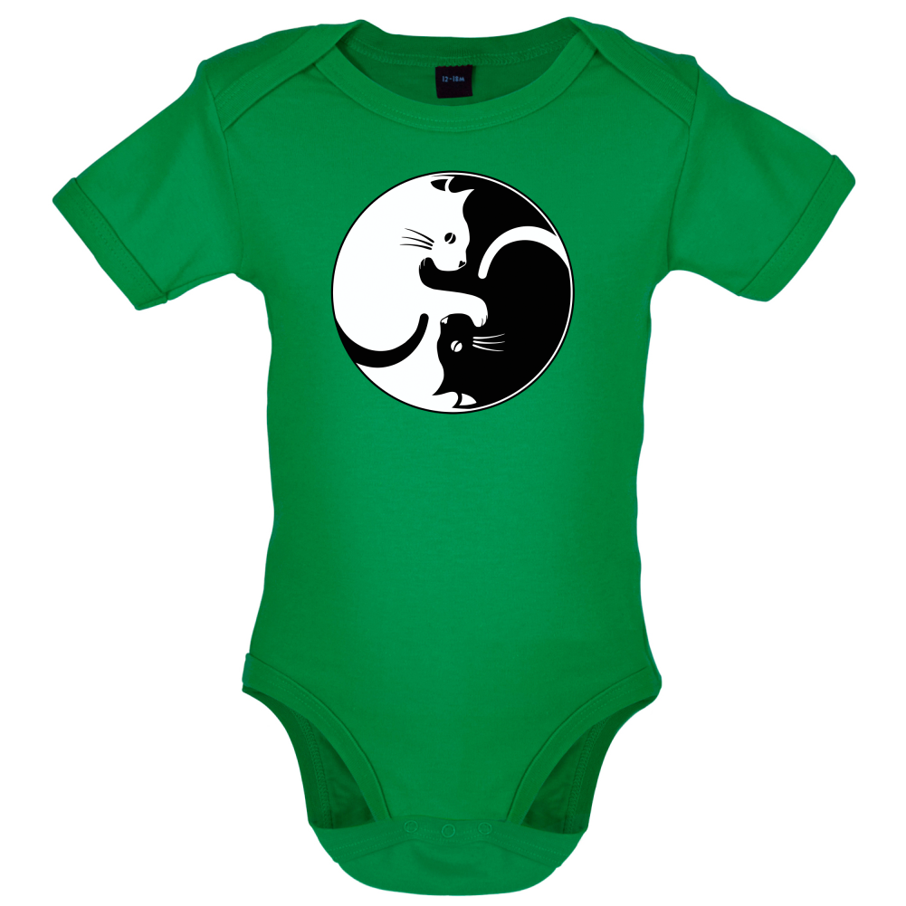 Yin Yang Cat Baby T Shirt