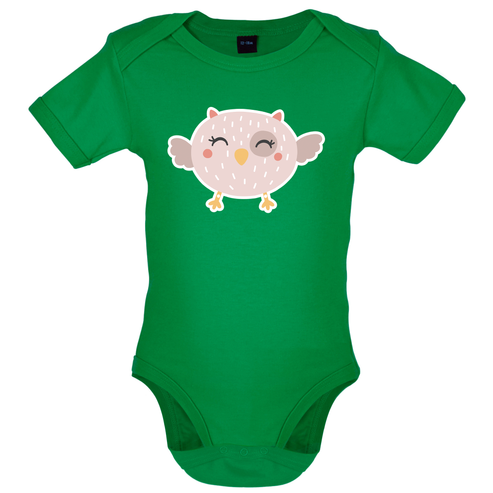 Smiley Face Baby Owl Baby T Shirt