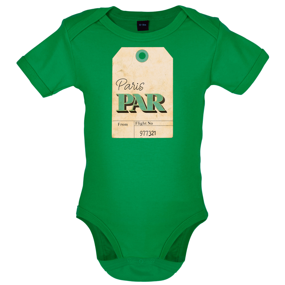 Paris Travel Tag Baby T Shirt