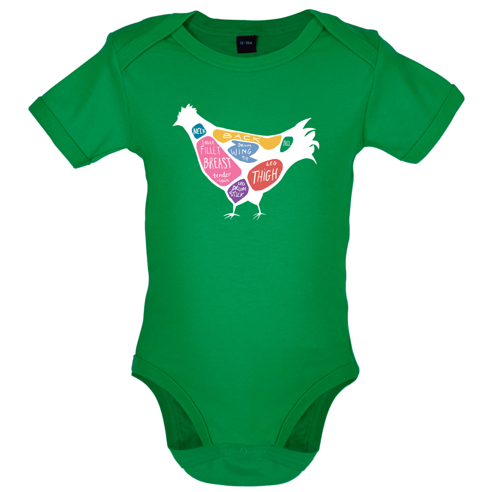 Butcher Chicken Diagram Baby T Shirt