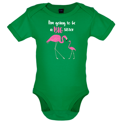 Big Sister Flamingo  Baby T Shirt