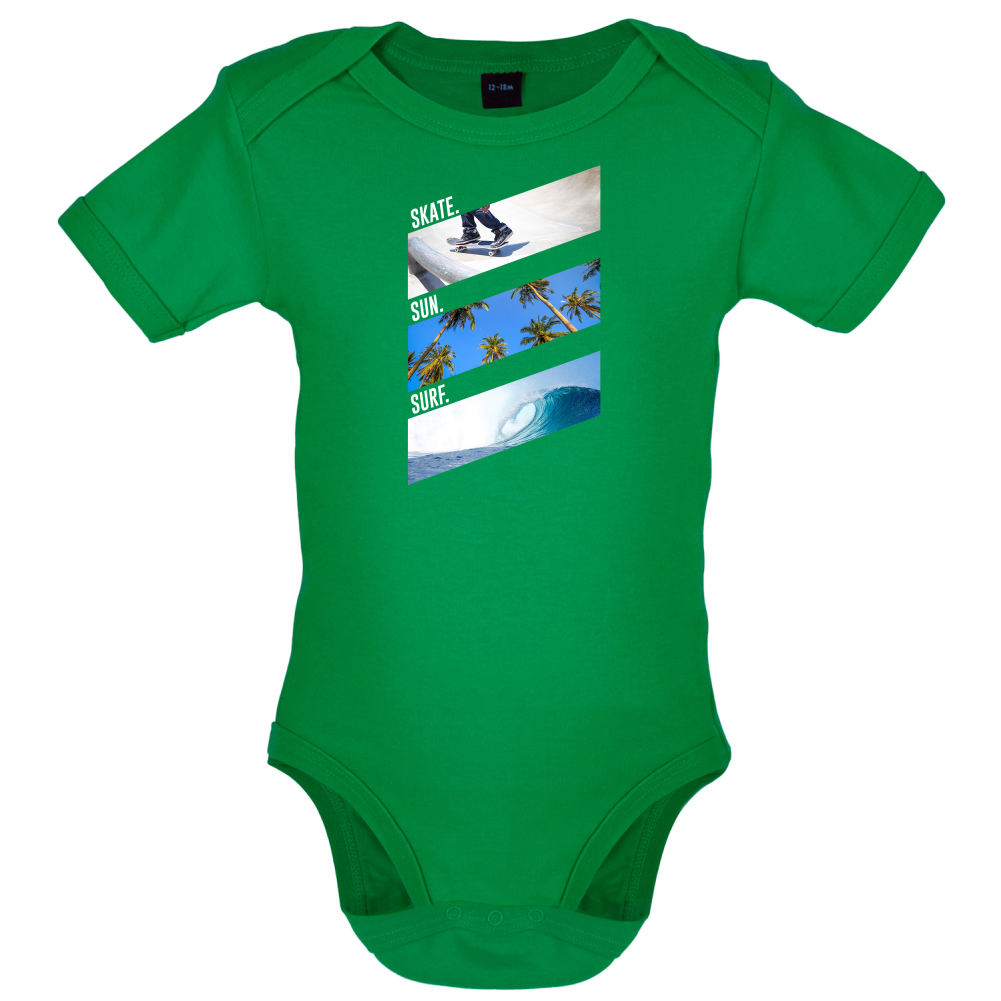 Skate Sun Surf Baby T Shirt