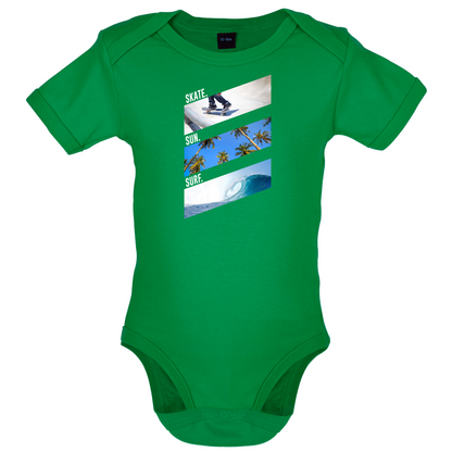 Skate Sun Surf Baby T Shirt