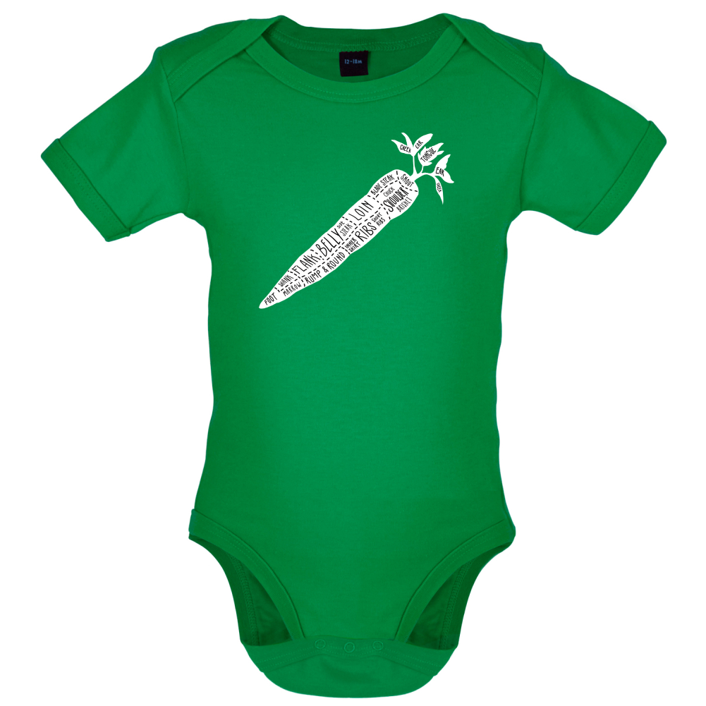Butcher Carrot Diagram Baby T Shirt