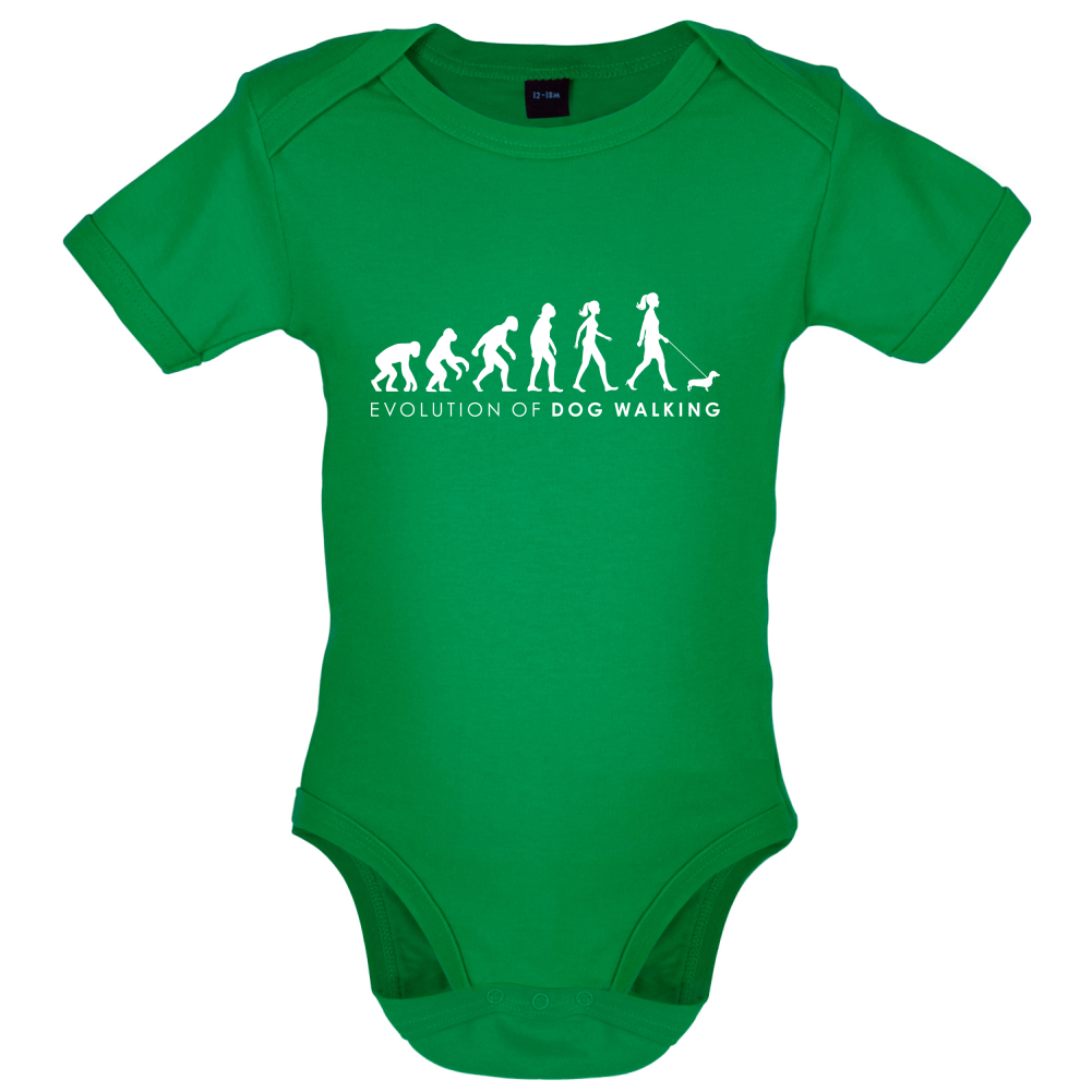 Evolution Of Woman Dog Walking Baby T Shirt