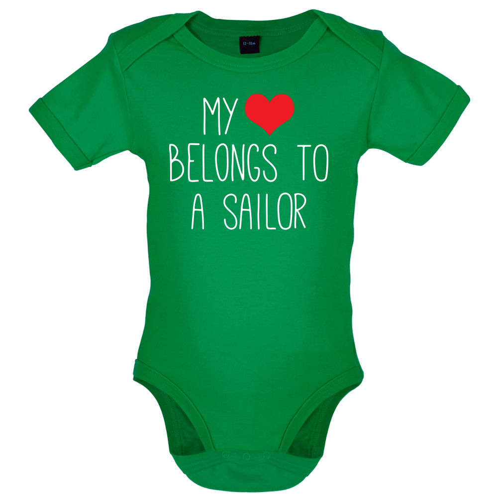 My Heart Belongs To A Sailor Baby T Shirt