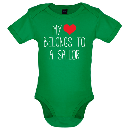 My Heart Belongs To A Sailor Baby T Shirt