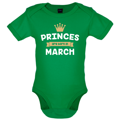 Princes Are Born In March Baby T Shirt
