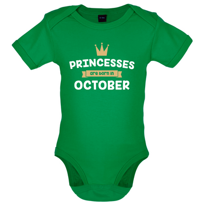 Princesses Are Born In October Baby T Shirt