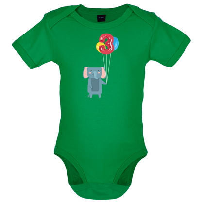 3rd Birthday Elephant Baby T Shirt