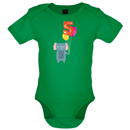 5th Birthday Elephant Baby T Shirt
