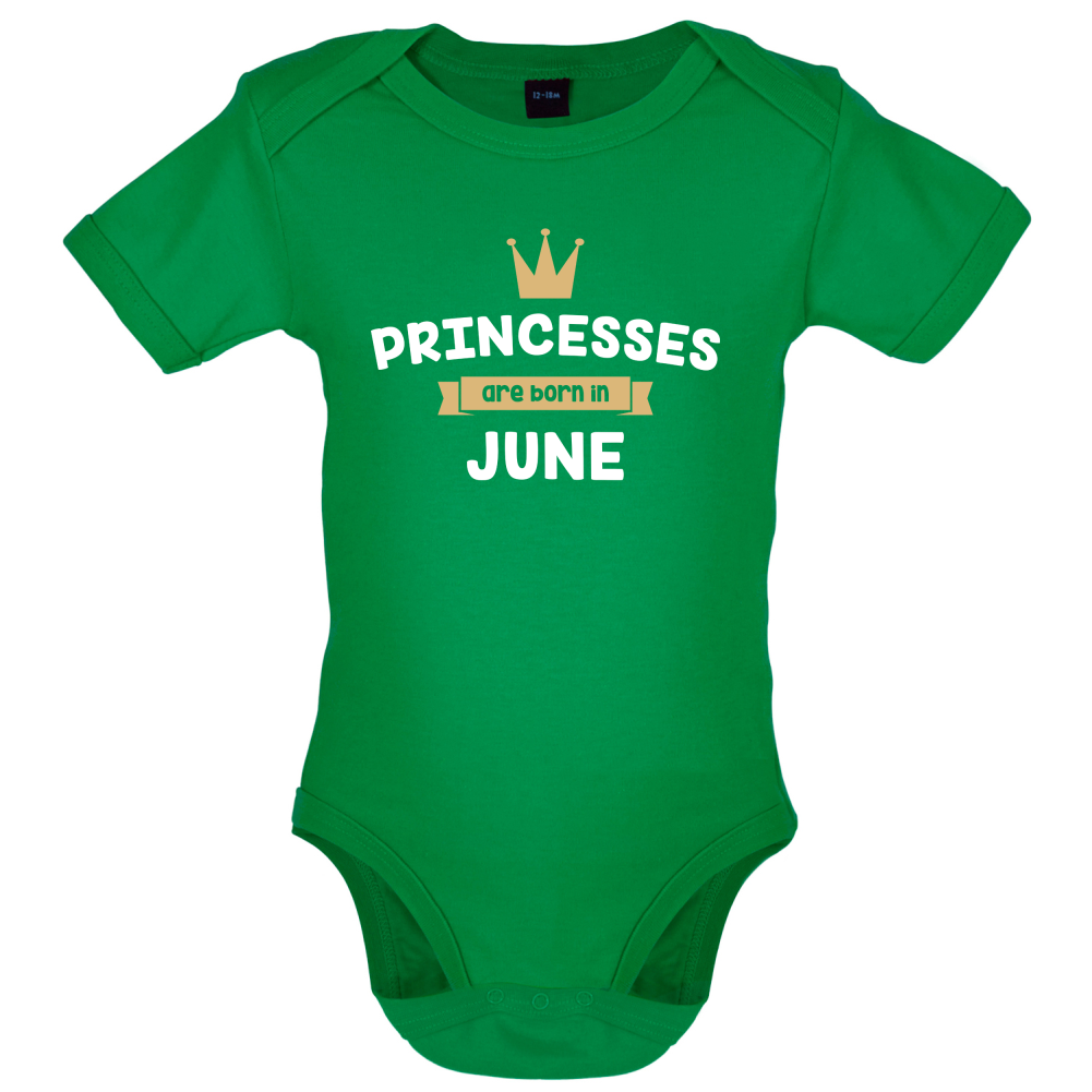 Princesses Are Born In June Baby T Shirt