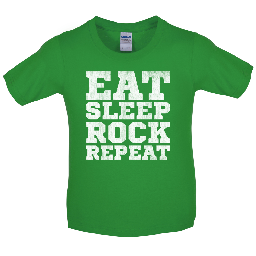 Eat Sleep Rock REPEAT Kids T Shirt