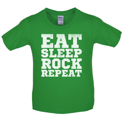 Eat Sleep Rock REPEAT Kids T Shirt