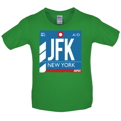 New York Airport Kids T Shirt
